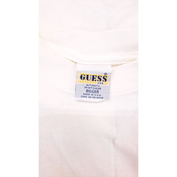 Vintage Guess Originals Graphic T-Shirt Orange Soda Bottle White Finest Snack - Picture 7 of 9